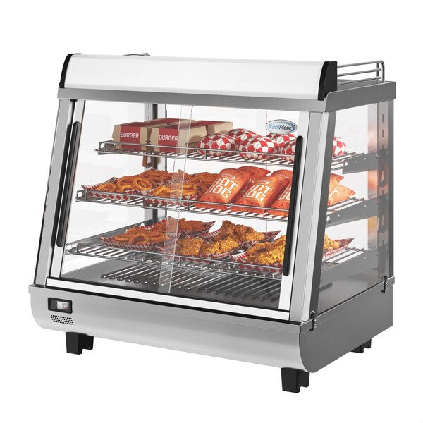 Koolmore 26 in. Glass Countertop Display Warmer, 3.4 cu. ft. in Stainless Steel - HDC-3C-SS