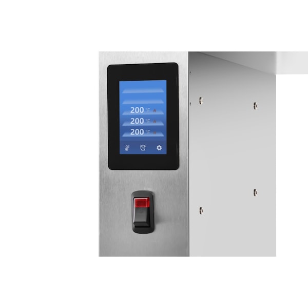 Koolmore Three-Shelve Commercial Take Out Warmer Cabinet with Touch Screen in Stainless-Steel, UL - KM-WSC-T3