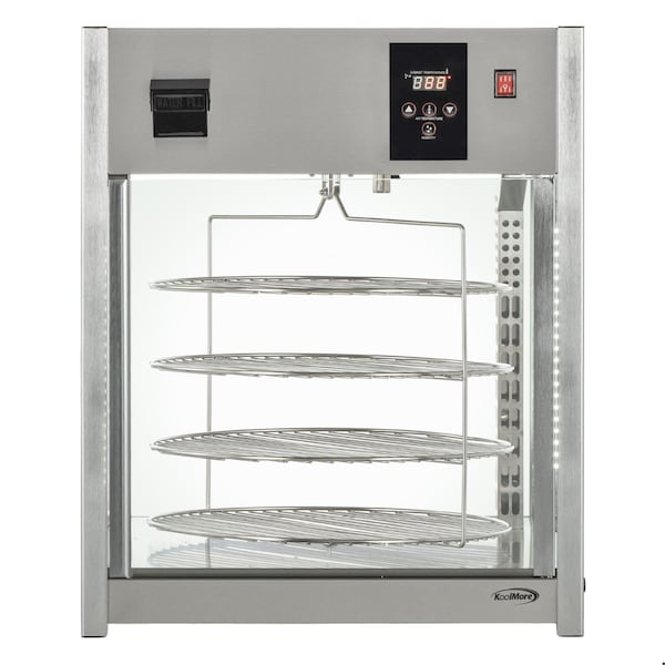 Koolmore 24 in. Commercial Pizza Display Warmer for 18 in. Pies with 4 Rotating Racks in Stainless-Steel - KM-HPD4-18