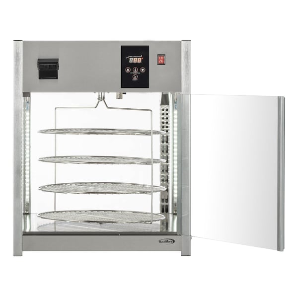 Koolmore 24 in. Commercial Pizza Display Warmer for 18 in. Pies with 4 Rotating Racks in Stainless-Steel - KM-HPD4-18