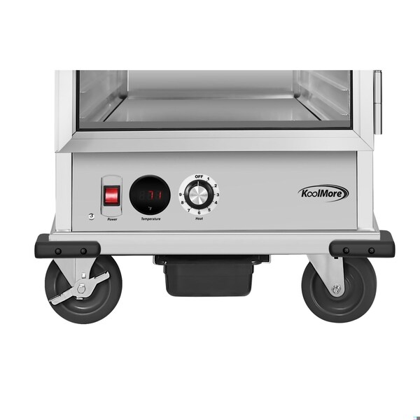 Koolmore 33 in. Commercial Non-Insulated Heated Holding Cabinet w/ 35-Pan Capacity and Glass Door in Silver - KM-CH36-SNGL