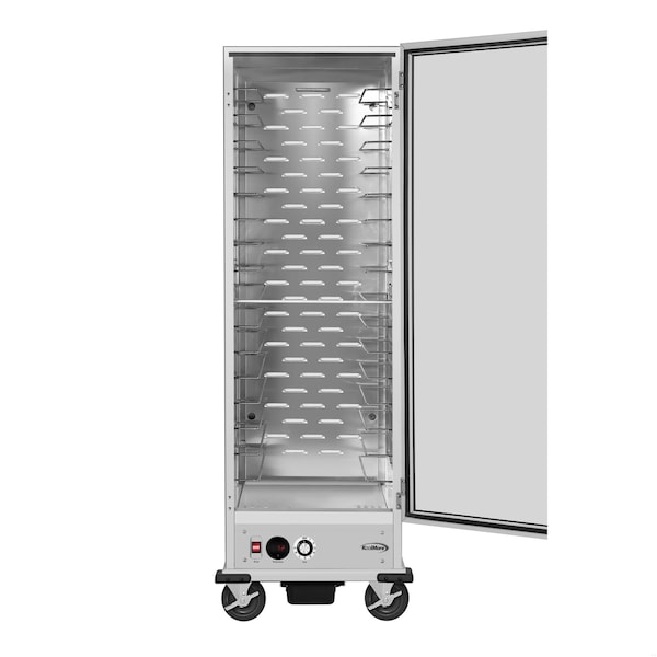 Koolmore 33 in. Commercial Non-Insulated Heated Holding Cabinet with Wire Racks and Glass Door in Silver - KM-CH36-WNGL