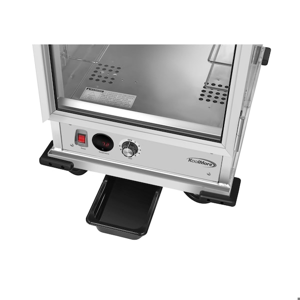 Koolmore 33 in. Commercial Non-Insulated Heated Holding Cabinet with Wire Racks and Glass Door in Silver - KM-CH36-WNGL