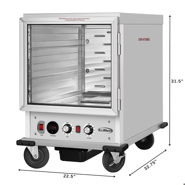 Koolmore 33 in. Commercial Insulated Half-Size Heated Holding Proofing Cabinet with 11-Pan Capacity - KM-CHP12-SIGL