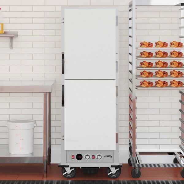 Koolmore 33 in. Commercial Insulated Heated Holding/Proofing Cabinet with Wire Racks and Solid Dutch Doors - KM-CHP36-WIDD