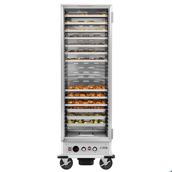 Koolmore 33 in. Commercial Insulated Heated Holding/Proofing Cabinet with Glass Door and 35-Pan Capacity - KM-CHP36-SIGL