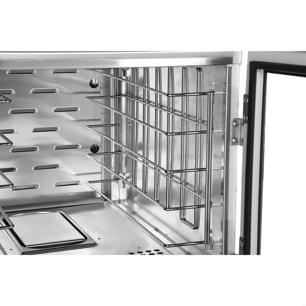 Koolmore 33 in. Commercial Half Size Non-Insulated 5-Pan Holding Cabinet with Wire Racks and Glass Door - KM-CHP12-WNGL