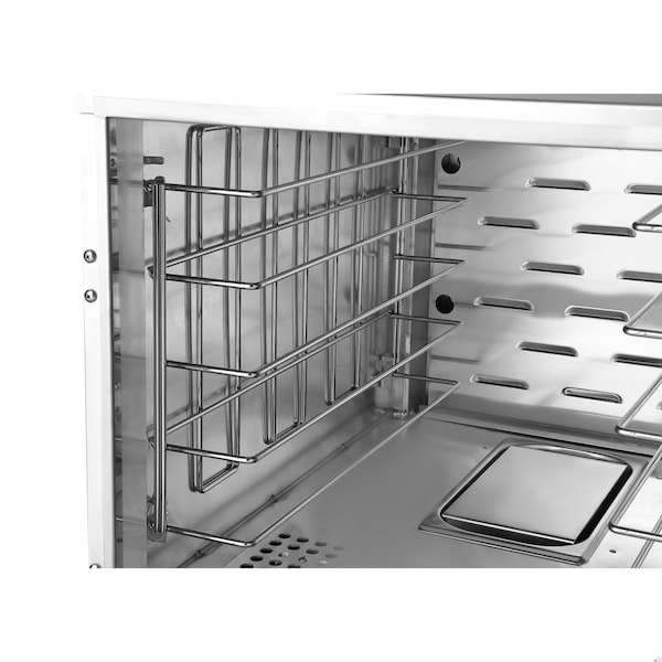 Koolmore 33 in. Commercial Half Size Non-Insulated 5-Pan Holding Cabinet with Wire Racks and Glass Door - KM-CHP12-WNGL