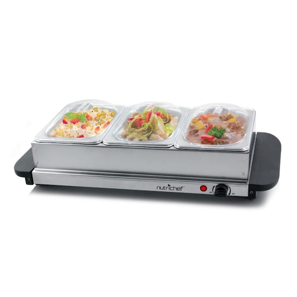 Nutrichef Food Warming Tray - Buffet Server Hot Plate Food Warmer - PKBFWM33.V7
