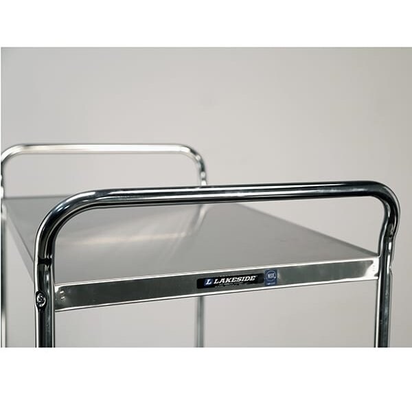 Lakeside Tubular Chrome Frame 3 Shelf Cart; 500 lb Capacity, 15-1/2"x24" - 473