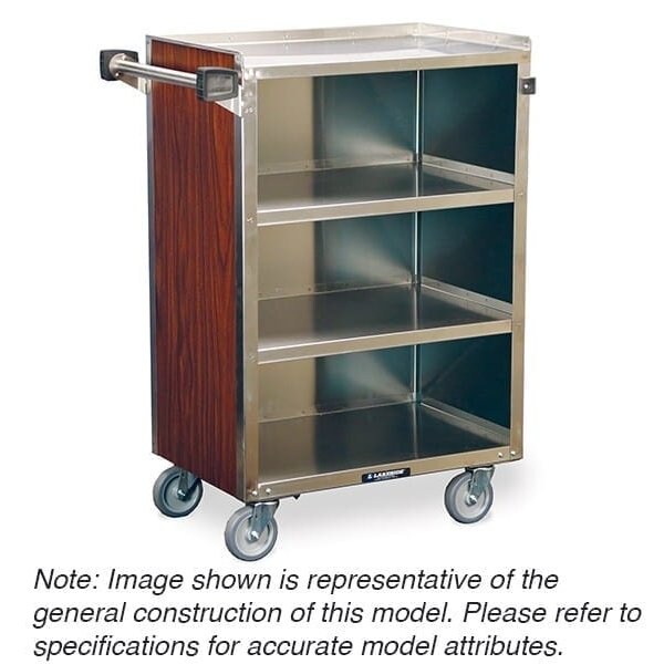 Lakeside Enclosed Bussing Cart, 3 Shelf - 16"x24" - 810
