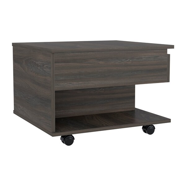Tuhome Inwood 2 Piece Living Room Set, Bar Cart, Coffee Table, Espresso - CLIV43