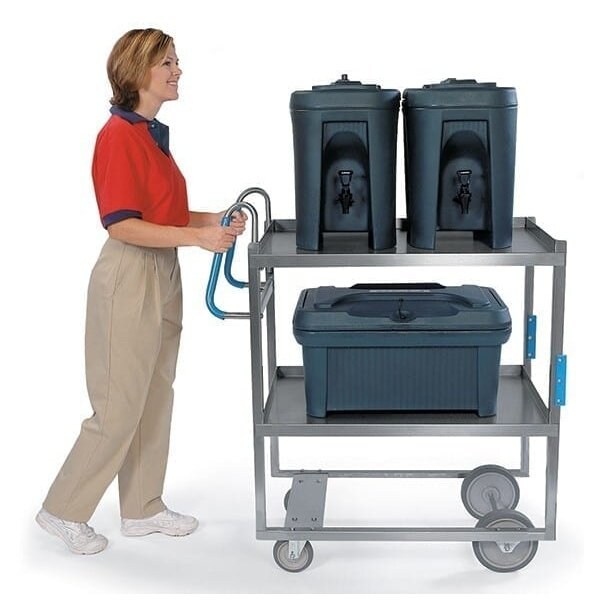 Lakeside NSF Stainless Ergo-One Series 2 Shelf Cart; 700 lb Capacity, 21"x33" - 5920