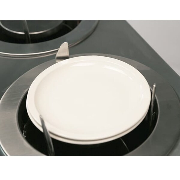 Lakeside Adjustable Heated 4 Stack Plate Dispenser Cabinet; 2-3/4" to 6" - 919