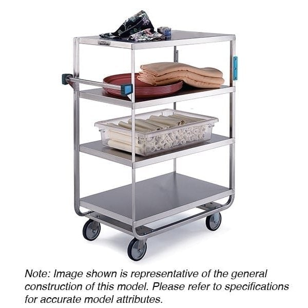 Lakeside Stainless Steel 4 Shelf Cart; All Edges Down, 700 lb Capacity, 21"x49" - 760
