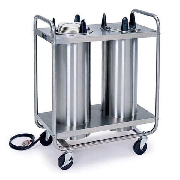 Lakeside Regular Heated Tubular 2 Stack Plate Dispenser; 7-3/8" to 8-1/8" - 8208
