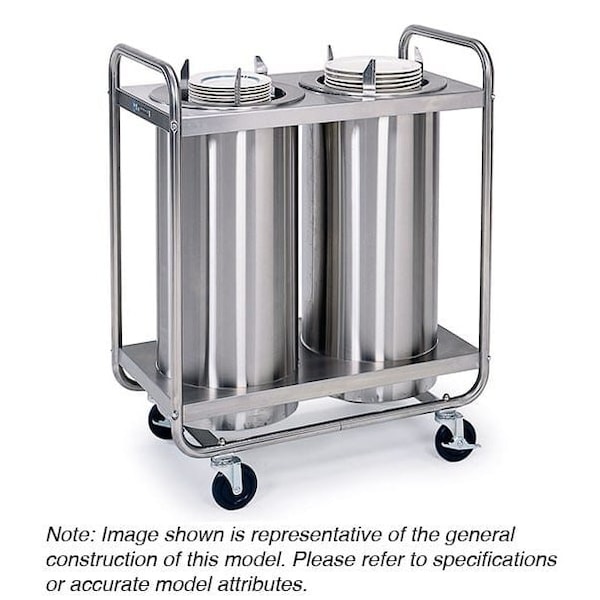 Lakeside Adjustable Heated Tubular 4 Stack Dispenser; 6-1/2" to 9-3/4" Plates - 797