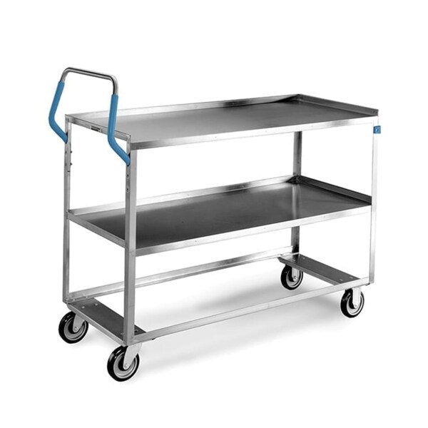 Lakeside Stainless Ergo-One Series 2 Shelf Cart; 500 lb Capacity, 21"x49" - 6830