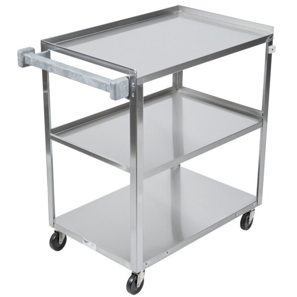 Vollrath Co Vollrath Medium Duty Utility Cart, Stainless Steel, 30-7/8X17-3/4X33-3/4, 300 Lb Cap - 97121