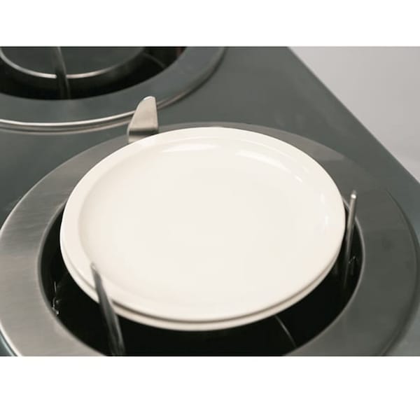 Lakeside Adjust-A-Fit Heated 4 Stack Plate Dispenser Cabinet; 6-1/2" to 9-3/4" - 929