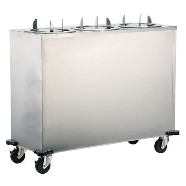 Lakeside Adjust-A-Fit No Heat 3 Stack Plate Dispenser Cabinet; 4-1/4" to 7-1/2" - 952