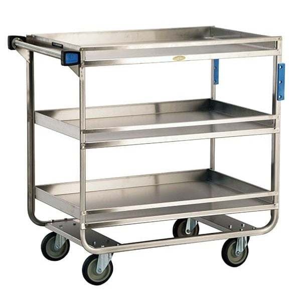 Lakeside Stainless Steel Guard Rail Cart; 700 Lb Capacity, 3 Shelf, 18"x27" - 726
