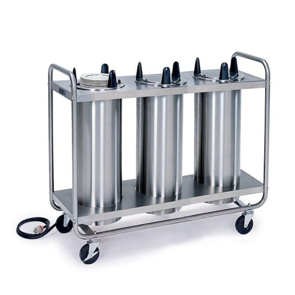 Lakeside Regular Heated Tubular 3 Stack Plate Dispenser; 6-5/8" to 7-1/4" - 8307