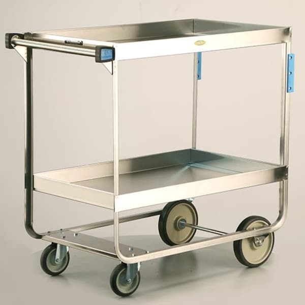 Lakeside NSF Stainless 2 Deep Shelf Utility Cart; 700 Lb Capacity, 21"x49" - 557