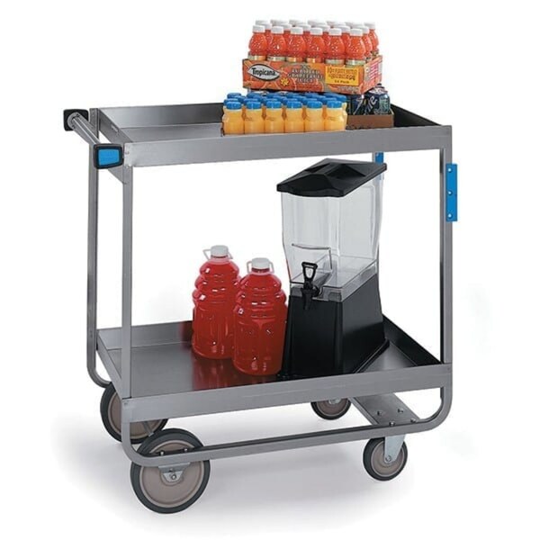 Lakeside NSF Stainless 2 Deep Shelf Utility Cart; 700 Lb Capacity, 21"x49" - 557