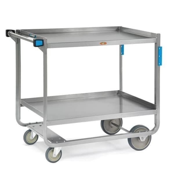 Lakeside Stainless Steel Utility Cart; 1,000 Lb Capacity, 2 Shelf, 21"x49" - 958