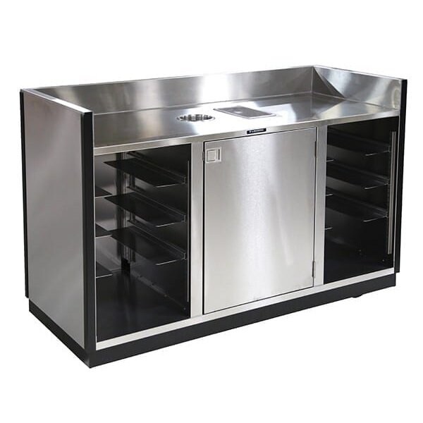 Lakeside Mobile Bussing Station w/Stainless Steel Exterior-Holds (8) Bus Tubs - 4615