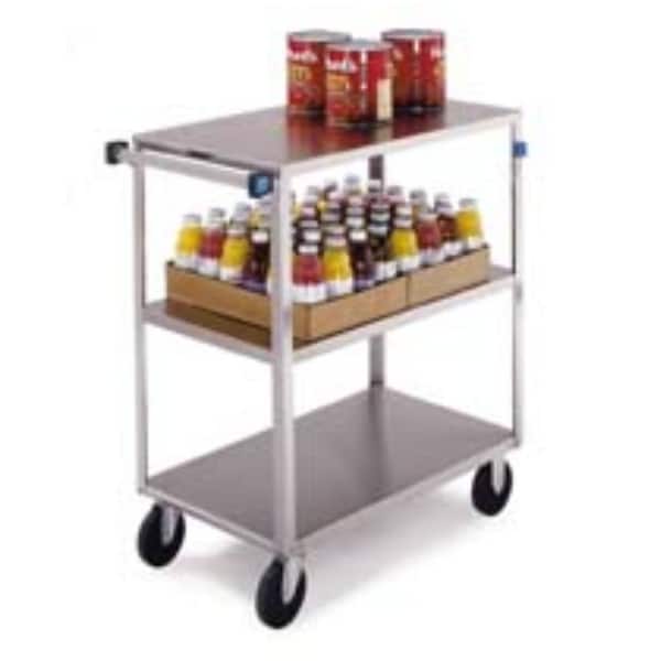 Lakeside Stainless 3 Shelf Banquet Cart; (3) Edges Up, 500 lb Capacity, 18"x31" - 352