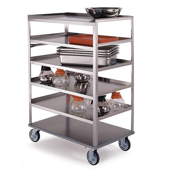 Lakeside Stainless 6-Shelf Cart; (3) Edges Up, 500 lb Capacity, 21"x35" - 448