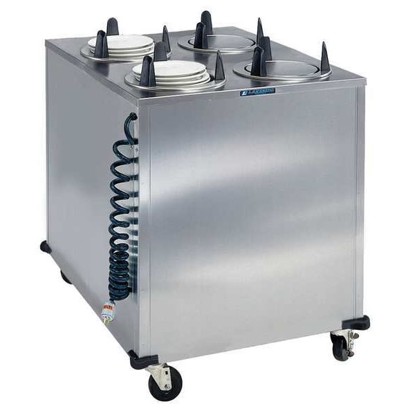 Lakeside Heated 4-Stack Plate Dispenser Cabinet; Fits Plates 9-1/4" to 10-1/8" - 6410