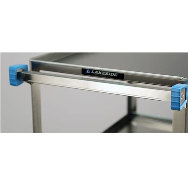 Lakeside Stainless Steel 3 Shelf Guard Rail Cart; 300 lb Capacity, 15-1/2"x24" - 316