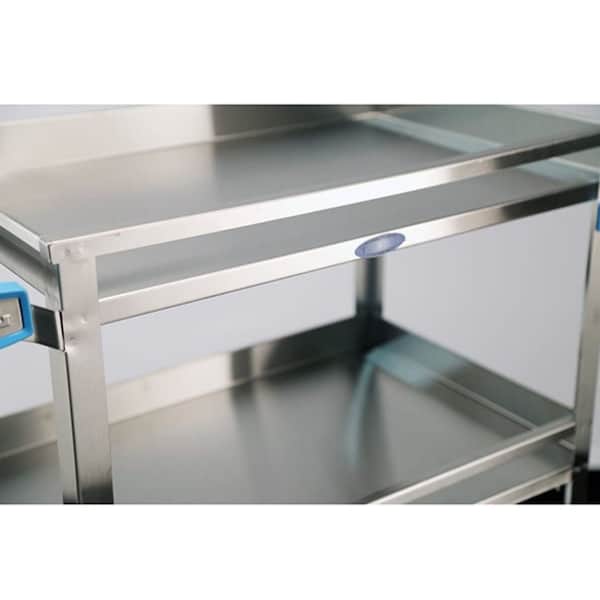Lakeside Stainless Steel 3 Shelf Guard Rail Cart; 300 lb Capacity, 15-1/2"x24" - 316