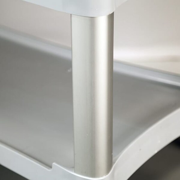 Lakeside Plastic 3-Shelf Cart; 300 lb Capacity, 16"x28-1/2" - Light Grey - 2501