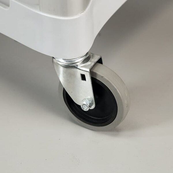 Lakeside Plastic 3-Shelf Cart; 300 lb Capacity, 16"x28-1/2" - Light Grey - 2501