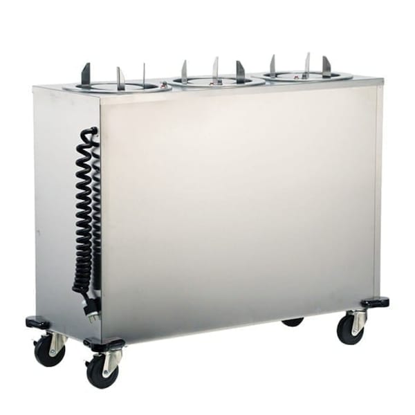 Lakeside Adjust-A-Fit Heated 3 Stack Plate Dispenser Cabinet; 6-1/2" to 9-3/4" - 965