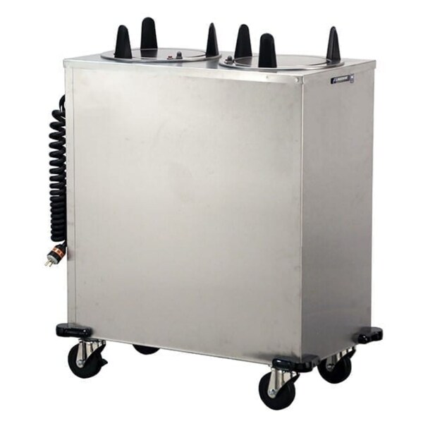 Lakeside Regular Heated 2 Stack Plate Dispenser Cabinet; 6-5/8" to 7-1/4" - 6207
