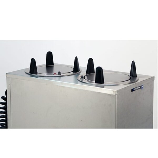 Lakeside Regular Heated 2 Stack Plate Dispenser Cabinet; 6-5/8" to 7-1/4" - 6207