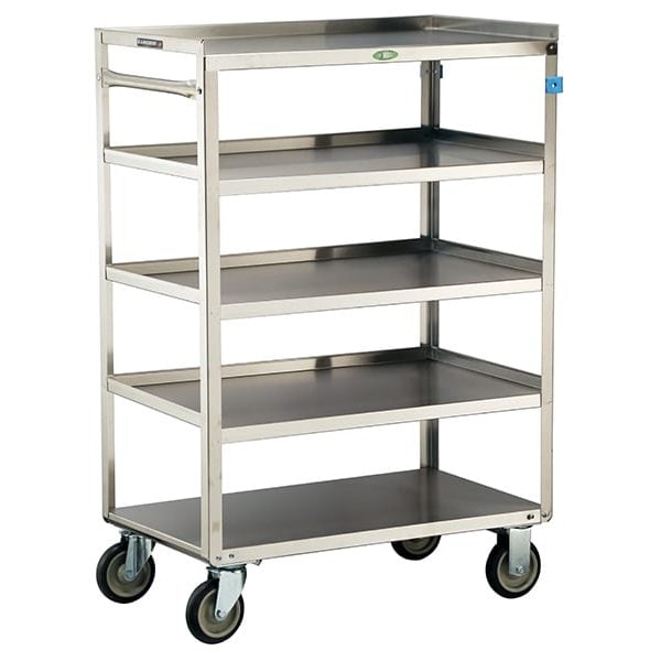 Lakeside Stainless 5 Shelf Banquet Cart; (3) Edges Up, 500 lb Capacity, 18"x31" - 357