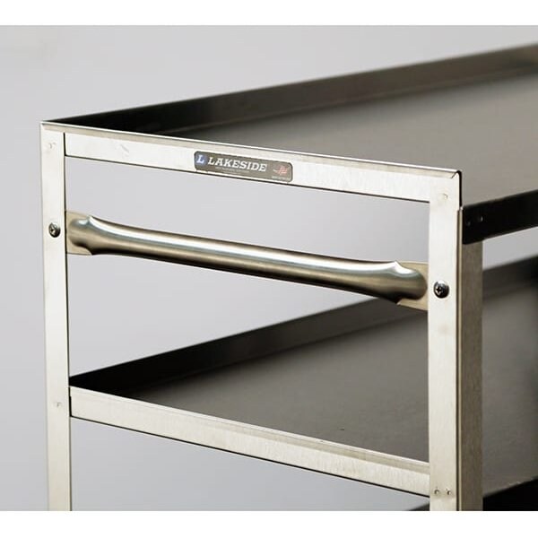 Lakeside Stainless 5 Shelf Banquet Cart; (3) Edges Up, 500 lb Capacity, 18"x31" - 357