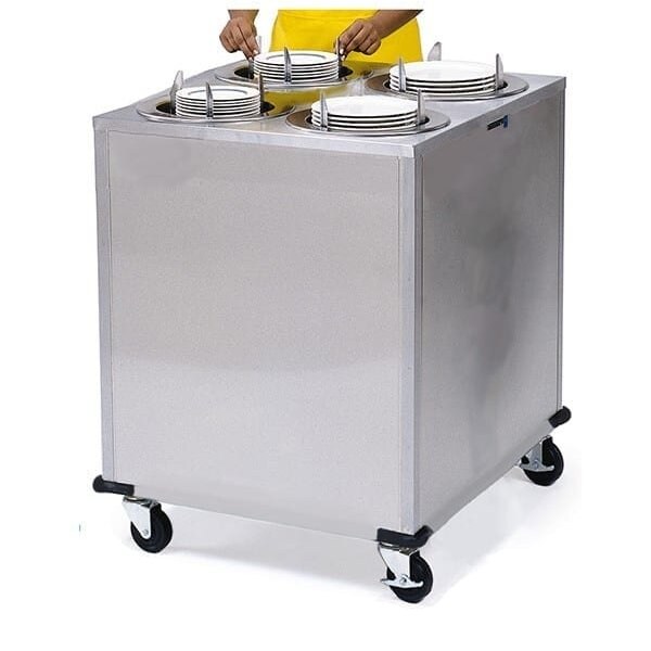 Lakeside Adjustable No Heat 4 Stack Plate Dispenser Cabinet; 2-3/4" to 6" - 908