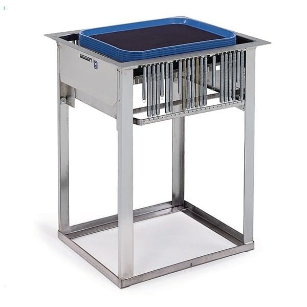 Lakeside Drop-In ADA Tray/Glass Rack Dispenser; (150)14"x18" or 15"x20" Trays - 97625