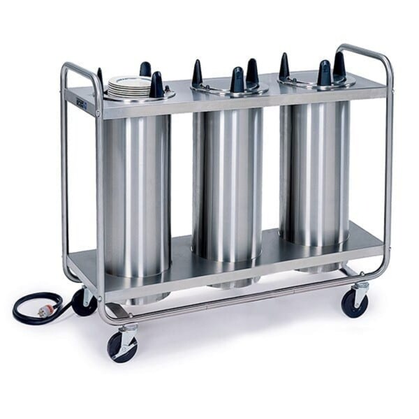Lakeside Regular Heated Tubular 3 Stack Plate Dispenser; 8-1/4" to 9-1/8" - 8309
