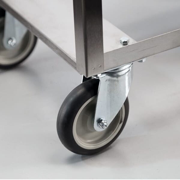 Lakeside Stainless Ergo-One Series 2 Shelf Cart; 300 lb Capacity, 15-1/2"x24" - 6600