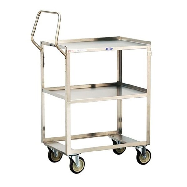 Lakeside Stainless Ergo-One Series 2 Shelf Cart; 300 lb Capacity, 15-1/2"x24" - 6600