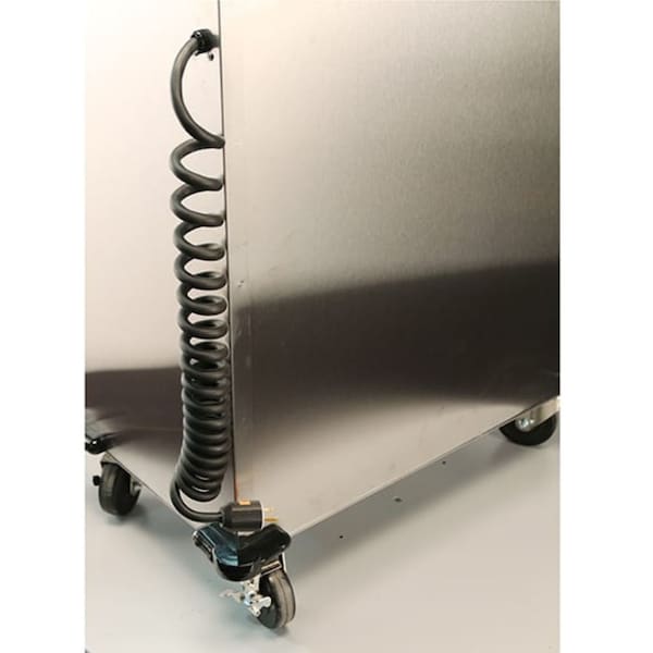 Lakeside Adjust-A-Fit Heated 3 Stack Plate Dispenser Cabinet; 8-3/4" to 12" - 975