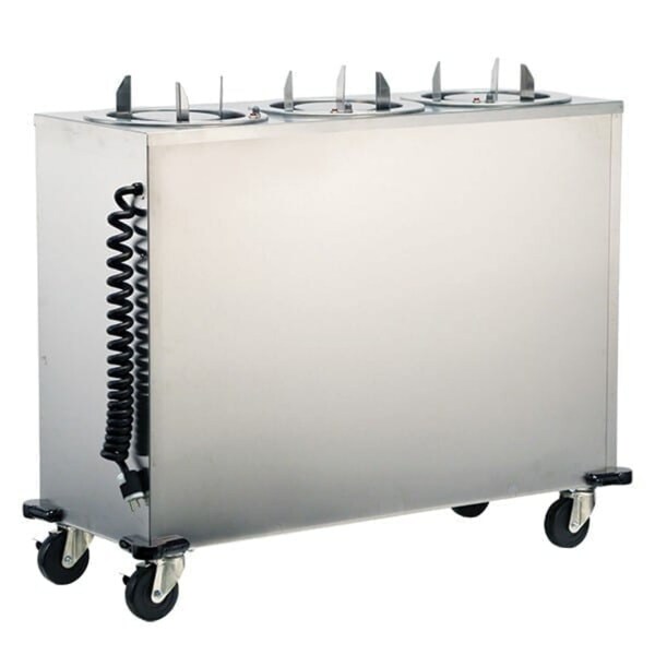 Lakeside Adjust-A-Fit Heated 3 Stack Plate Dispenser Cabinet; 8-3/4" to 12" - 975